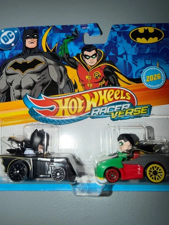 Mattel Hot Wheels Racerverse Batman & Robin Cars - Black, Green, Red, Yellow - Picture 3 of 3